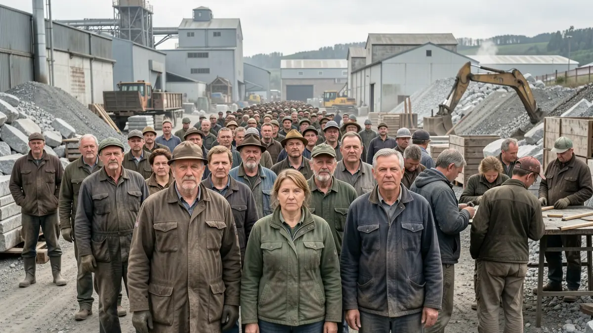 Documentary photograph of Belgian workers in various industrial sectors, highlighting their dignity and community.