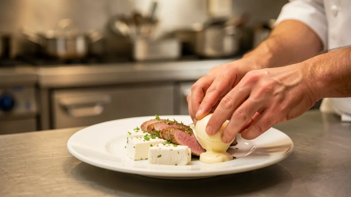 Image of a gourmet dish awarded at the Best Cook of Hainaut competition.