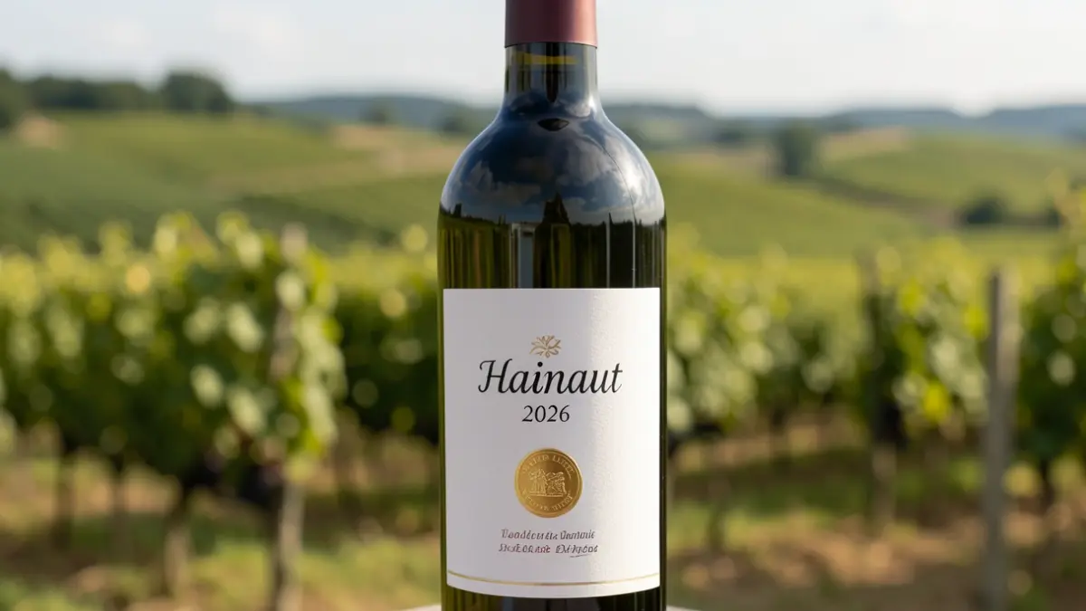 Generic image of an award-winning wine bottle with a gold medal.