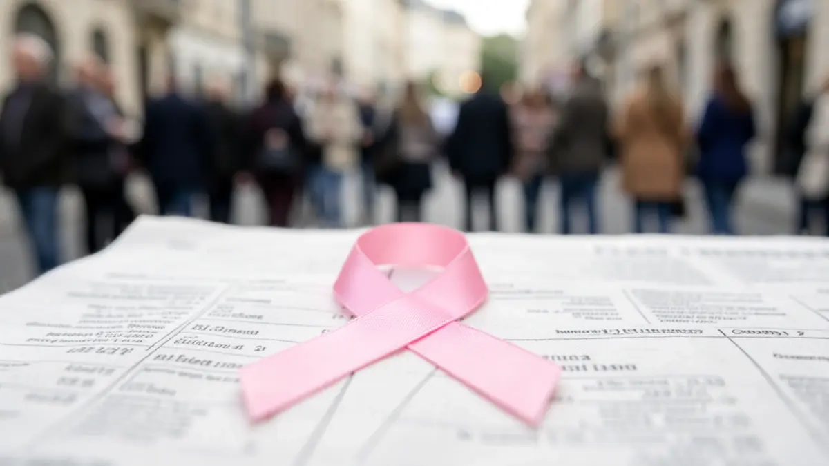 Image générique d'un ruban rose symbole de la lutte contre le cancer du sein.