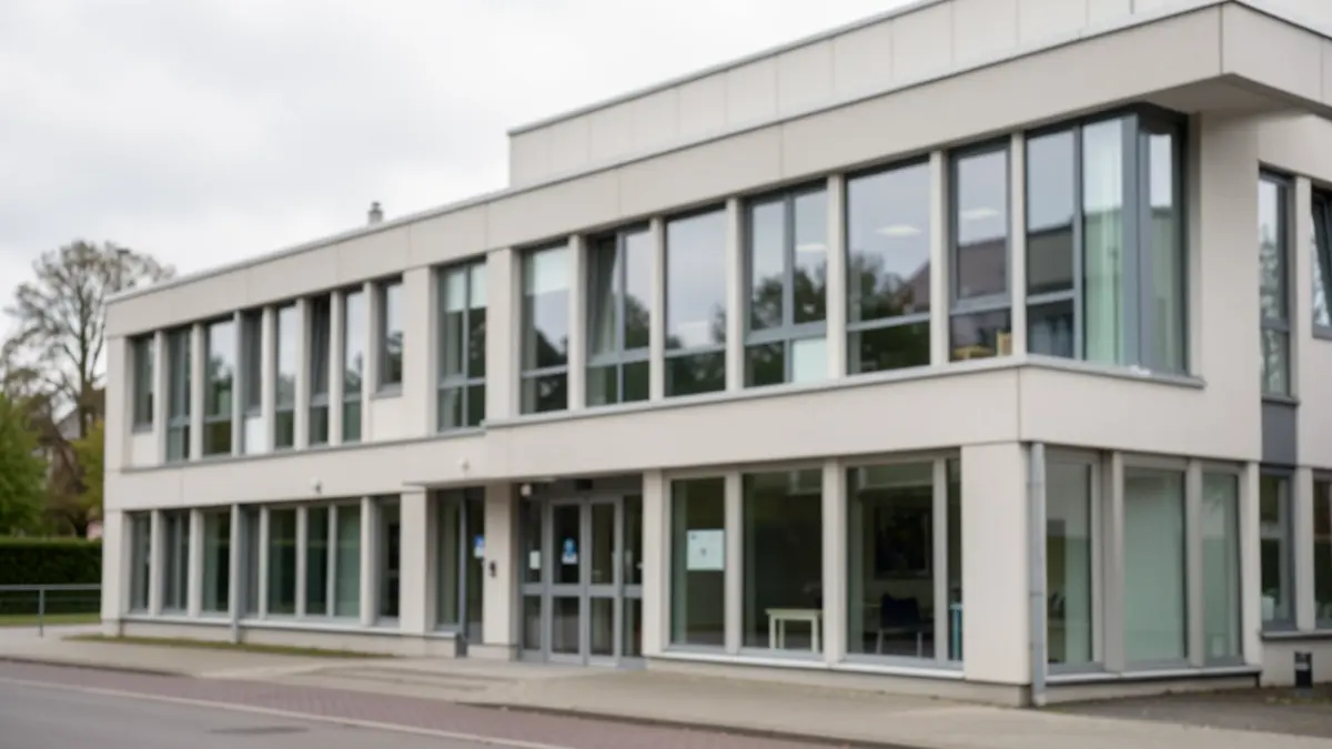 Image générique d'un bâtiment public rénové abritant un centre d'insertion socioprofessionnelle.