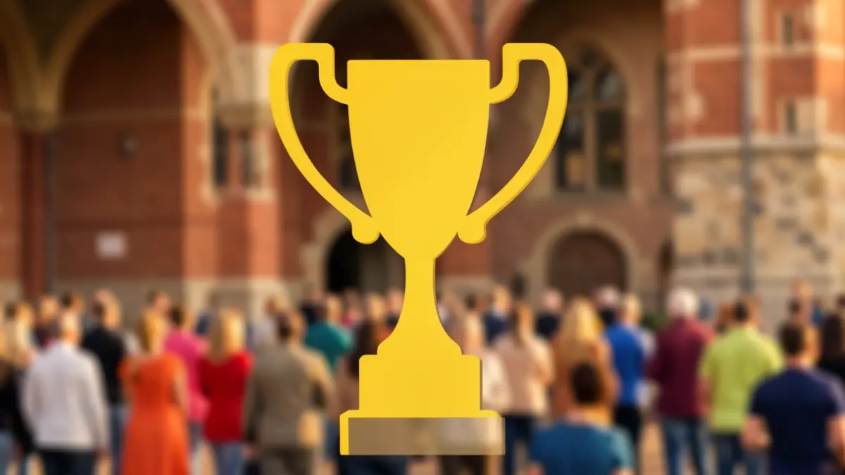 Image générique d'un trophée doré stylisé sur fond flou d'une salle de sport.
