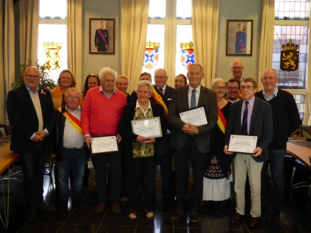 Quatre anciens élus de Frasnes-lez-Anvaing mis à l'honneur
